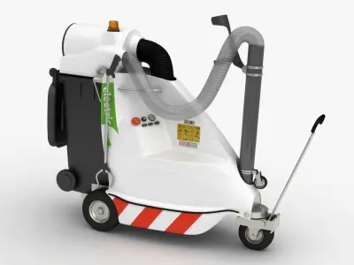 Electric Vacuum for Urban and Industrial Waste Low-poly 3D model