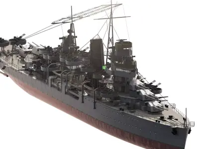 IMPERIAL JAPANESE NAVY WW2 DESTROYER  3D model