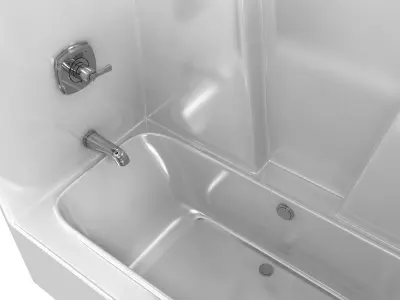 Maax BG6034C AcrylX Alcove Center Drain One-Piece Tub Shower 3D model