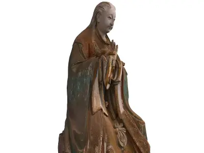Deity Statue Sculpture09 3D model