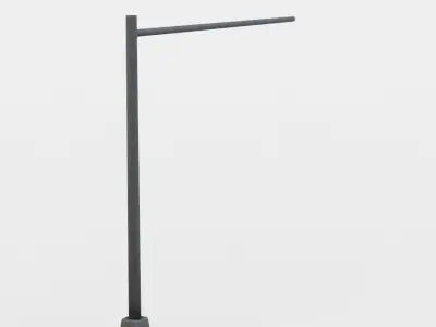 Multiple traffic pole Low-poly 3D model