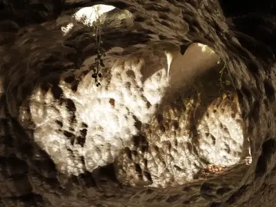 Cave V1  - Underground Tunnel Environment with Vegetation 3D model