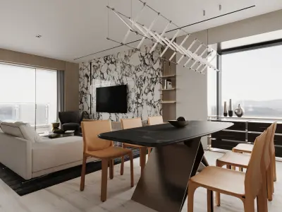 Apartment interior scenes     3D model 14