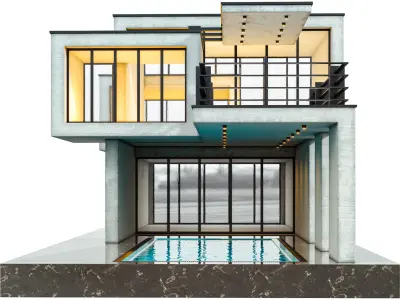 Modern Duplex Villa vol02 3D model