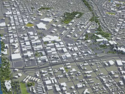 Peoria - Illinois  Low-poly 3D model