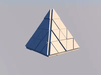 Sci Fi Pyramid Shape Triangle Low-poly 3D model 3D model