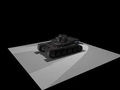 swedish tank L601 3D model