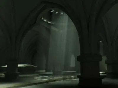 Gothic Underground Environment   3D model