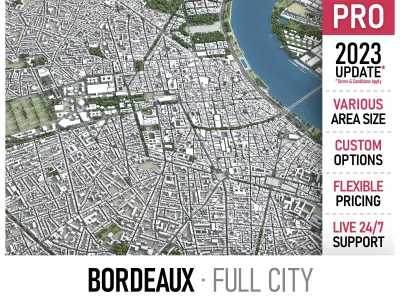 Bordeaux  Low-poly 3D model