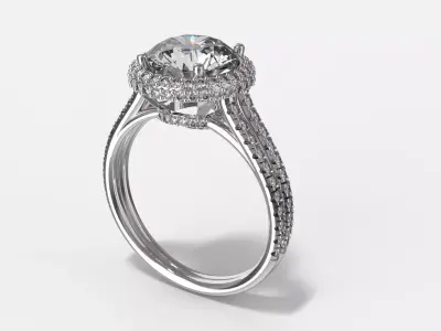 Olivia Jewelry Diamond Ring 3dm 3D print model 3D print model