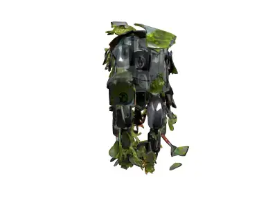 Overgrown SciFi Robot Arm Low-poly 3D model