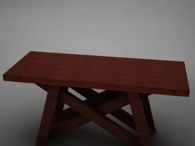 High def Dining Room Buffet Table Low-poly 3D model