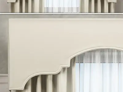 Curtains curtain with arched top 3D model