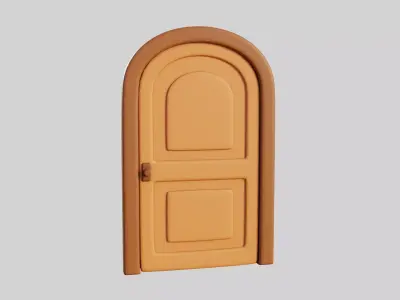 Cartoon Door 9a 3D model