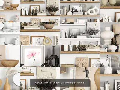 decorative set collection Vol02 3D Model Pack