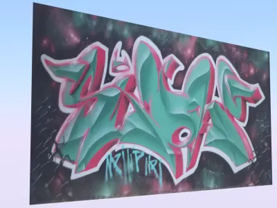 Graffiti wall XXIV 3D model