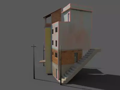 House 02 Low-poly 3D model