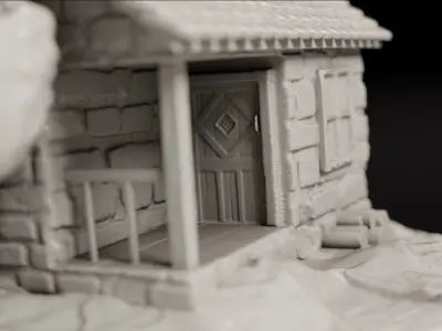 Lonely house 3D print model