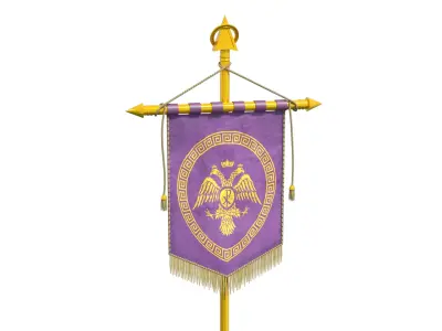 medieval flag 3D model