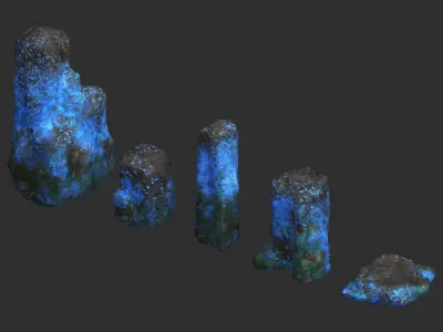 Rock Set 06 - Magic Low-poly 3D model