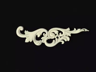 dekor ornate scroll design 3D model