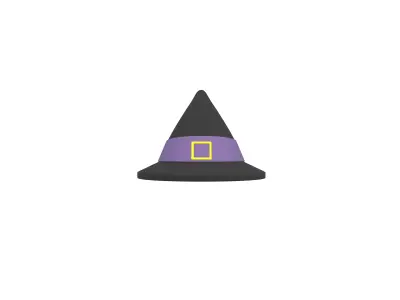 Witch Hat v2 001 Low-poly 3D model