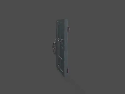 Bunker Door Low-poly 3D model