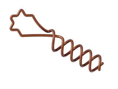 Copper Spiral Star Lamp Filament 3D model