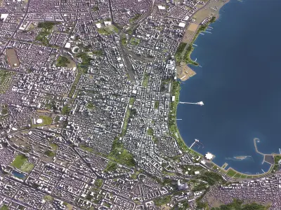 Baku - 3D City Model Low-poly 3D model