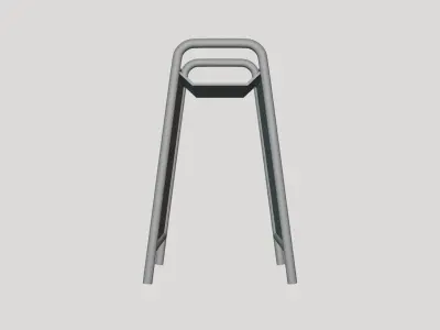 Metal Frame Sign Stand - Geometry Only No Textures No Materials 3D model