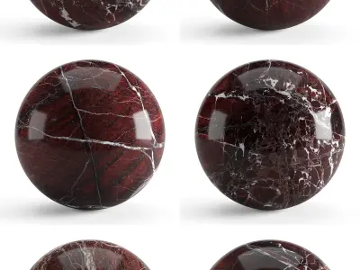 Red marble v2 - 6 textures at 8k Texture