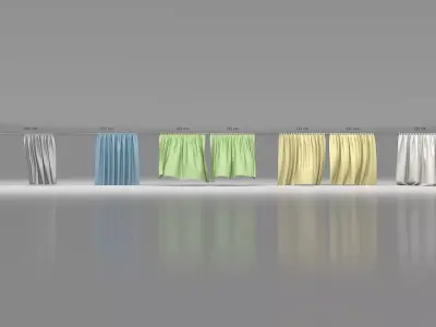 Curtains Collection Animated  3D model