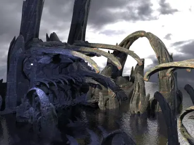 Wraith Hive Monarch Claw Dome Kit bash 2  3D model