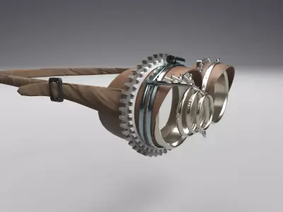 SteamPunk Glasses 3D model