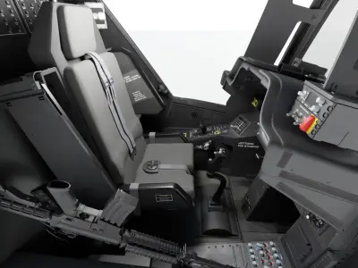  Boeing AH-64D Apache Cockpit High Detail 