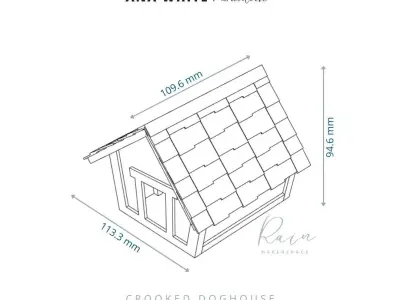 MINIATURE DOG HOUSE FOR DOLLHOUSE 3D print model