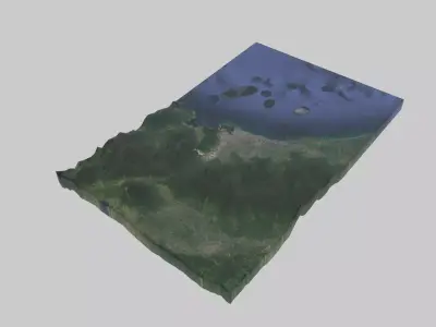 Padang City Low-poly 3D model
