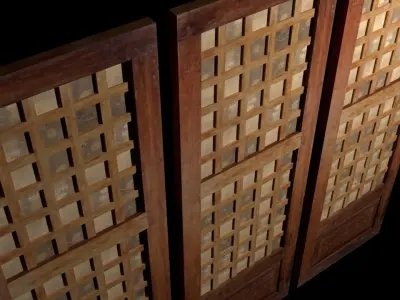 Capiz Windows 3D Model Low-poly 3D model