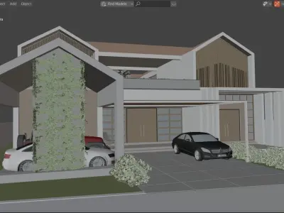 Modern Tropical House  3D model