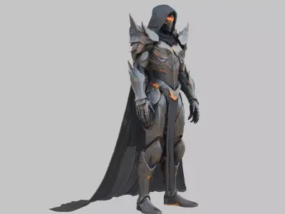 Sci-fi Fantasy Warframe Character Low-poly 3D model