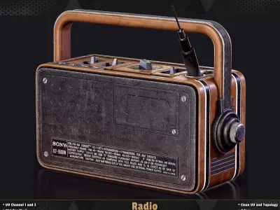 Radio 3D model shop
