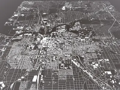 Cityscape Indianapolis USA 3D model