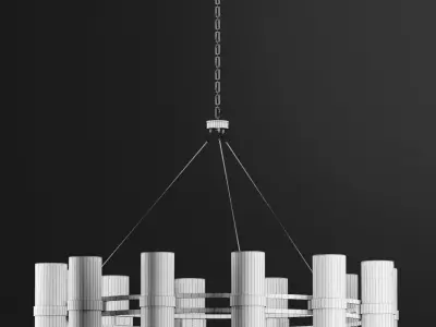 Tiburon Round Chandelier 12 Light 3D model