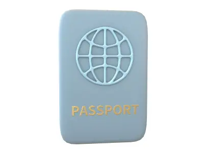 Cartoon Passport v1 003 Low-poly 3D model