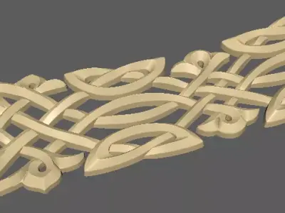 Central decor ornament for furniture 3D model 1107
