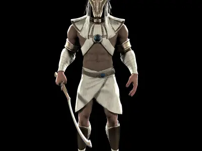 Egypt Warrior Low-poly 3D model