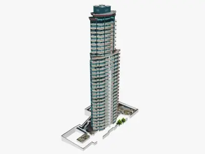 Waterfront On Main Low-poly 3D model
