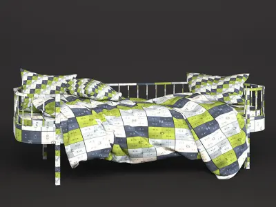 Single bed 01 3D model