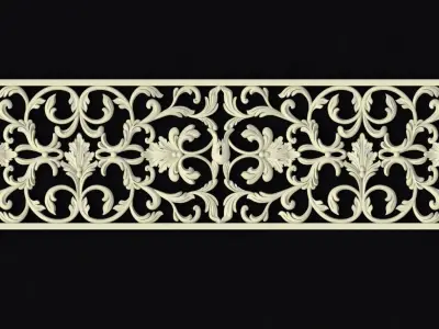 Decor for furniture carved baguette 3D model purchase