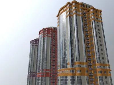 Moscow Mirax Park Low-poly 3D model